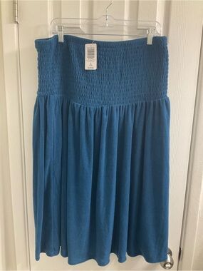 Torrid Mini Lightweight Smocked Strapless Coverup Dress